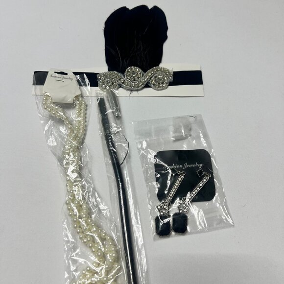 1920s Flapper Accessories Gatsby Costume Accessories Set - Picture 2 of 5